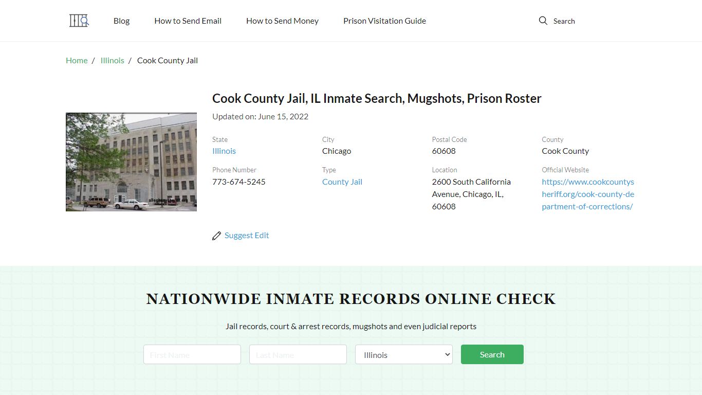 Cook County Jail, IL Inmate Search, Mugshots, Prison Roster
